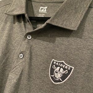 Men's Polo Shirt with NFL Raiders Logo.
